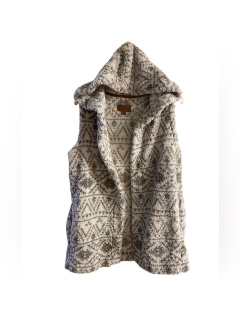 Koolaburra by UGG Gray and Cream Fleece Vest Small